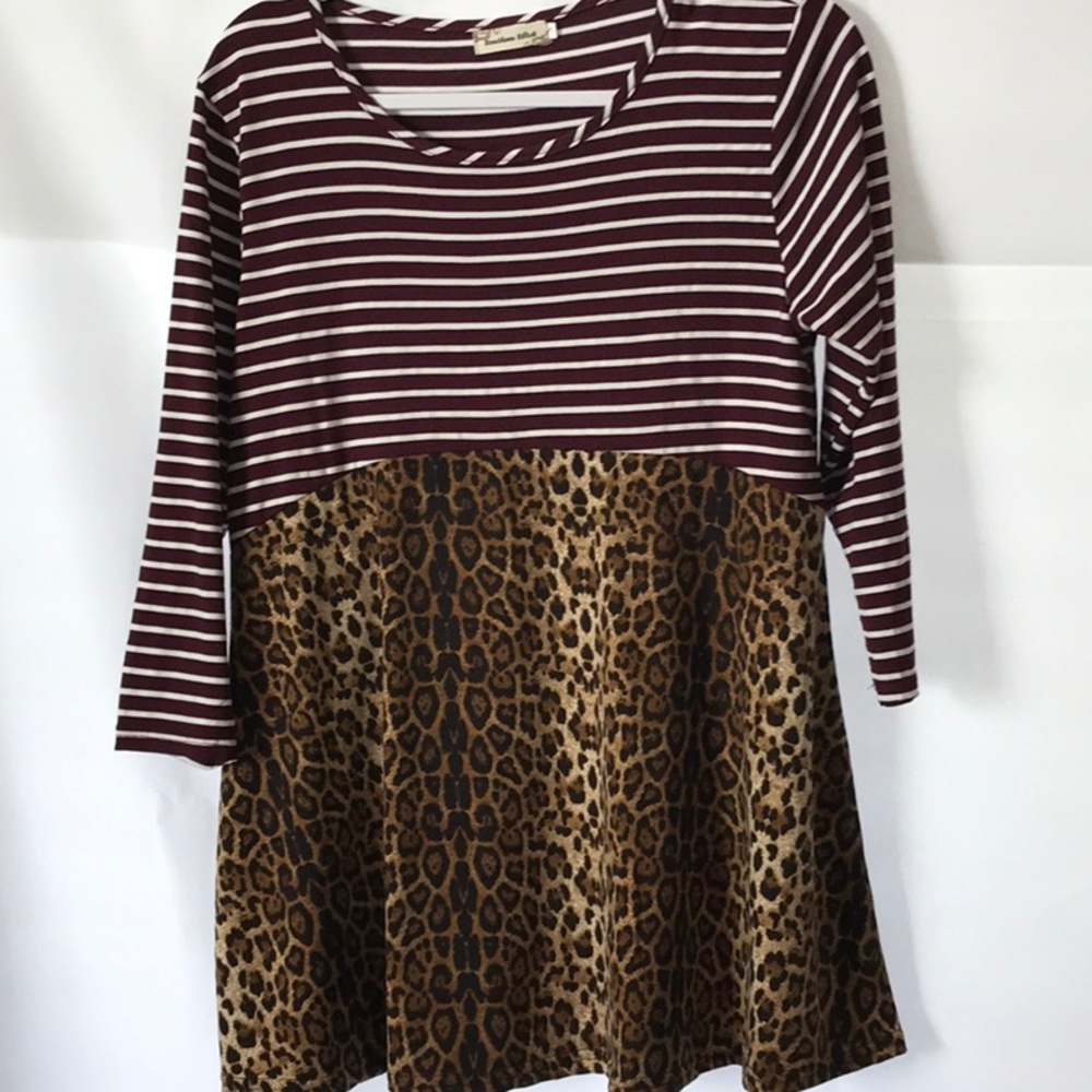 Leopard and Stripe Top